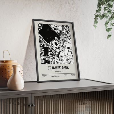 St James’ Park Newcastle United stadium architectural map poster