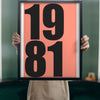 Lifestyle - Personalised Date Print held up in a bright room