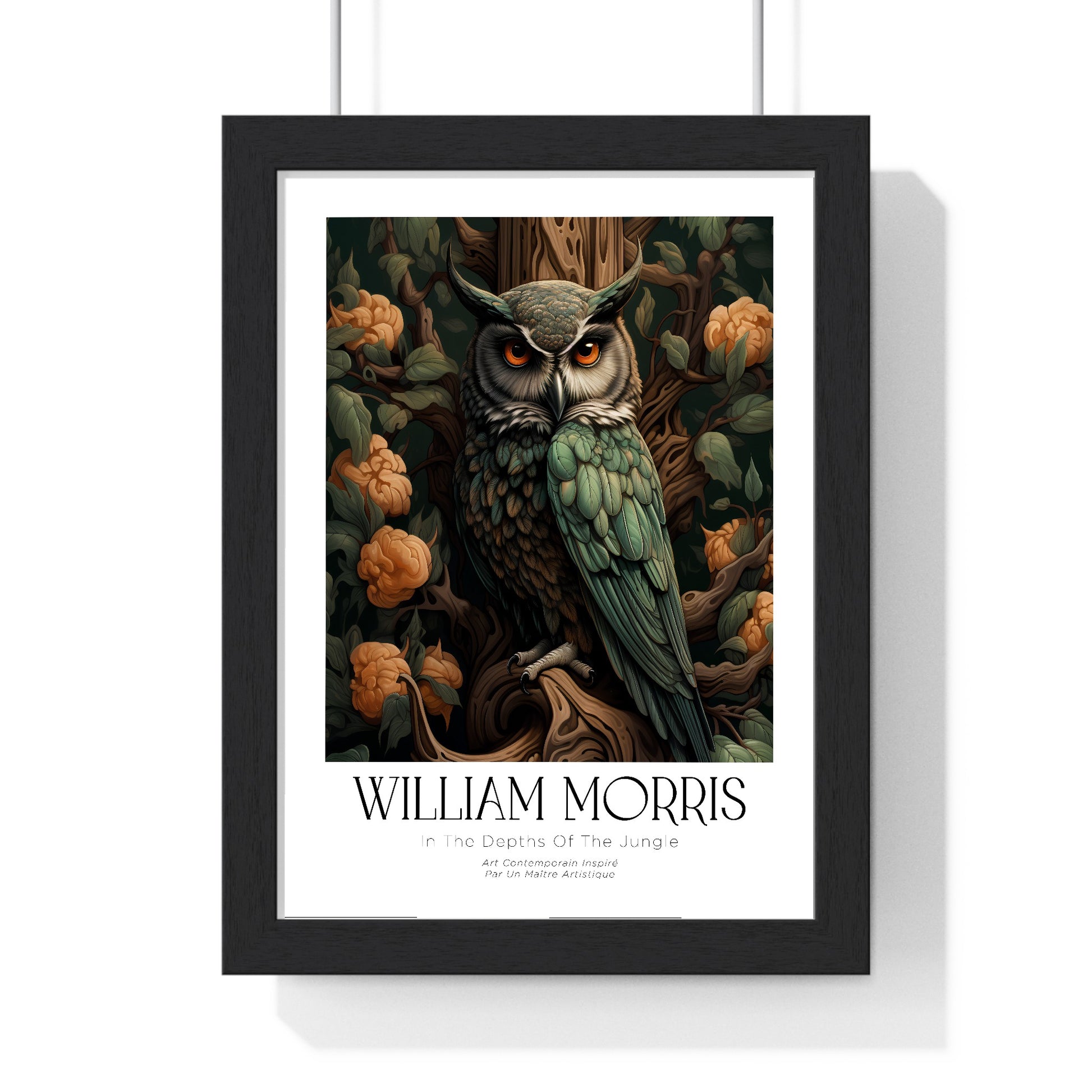 11x14-05 poster in black wood frame, bold characterful design on premium paper