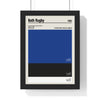 Bath Rugby colour swatch poster in blue, black and white minimalist design