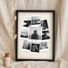 Lifestyle - Personalised Polaroid Photo Collage Print leaning in a frame with dried flowers
