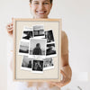 Lifestyle - Personalised Polaroid Photo Collage Print held by a smiling woman