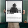 Lifestyle - Personalised Best Friend Definition Print held up in a bright room