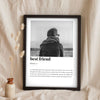 Lifestyle - Personalised Best Friend Definition Print leaning in a frame with dried flowers