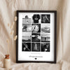 Lifestyle - Personalised Photo Collage Print leaning in a frame with dried flowers