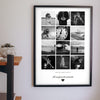 Lifestyle - Personalised Photo Collage Print hanging on a living room wall