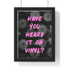 02 Vinylrecords poster framed in black wood with vinyl records design