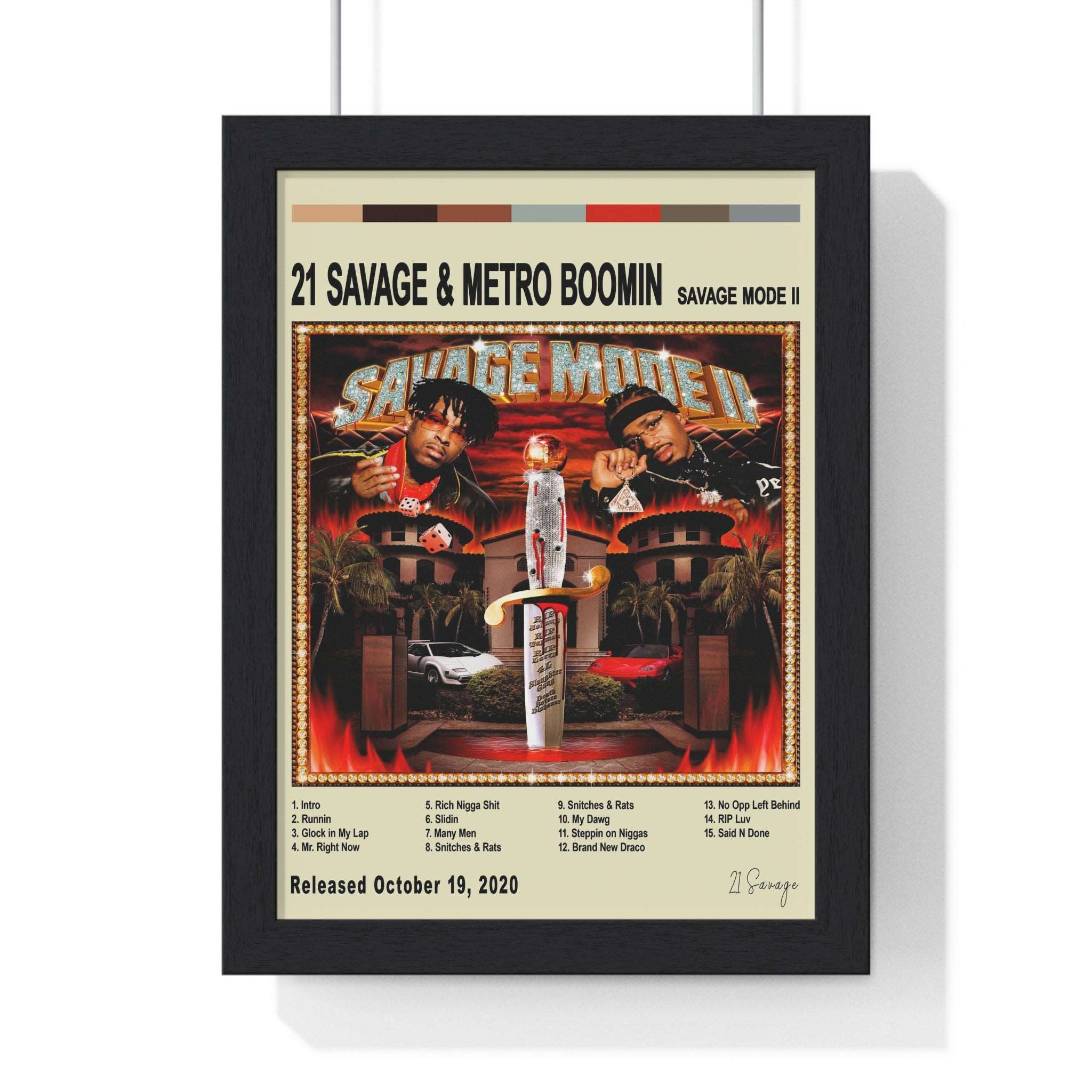 21 savage SAVAGE MODE II Album Cover Poster – Poster Kingz