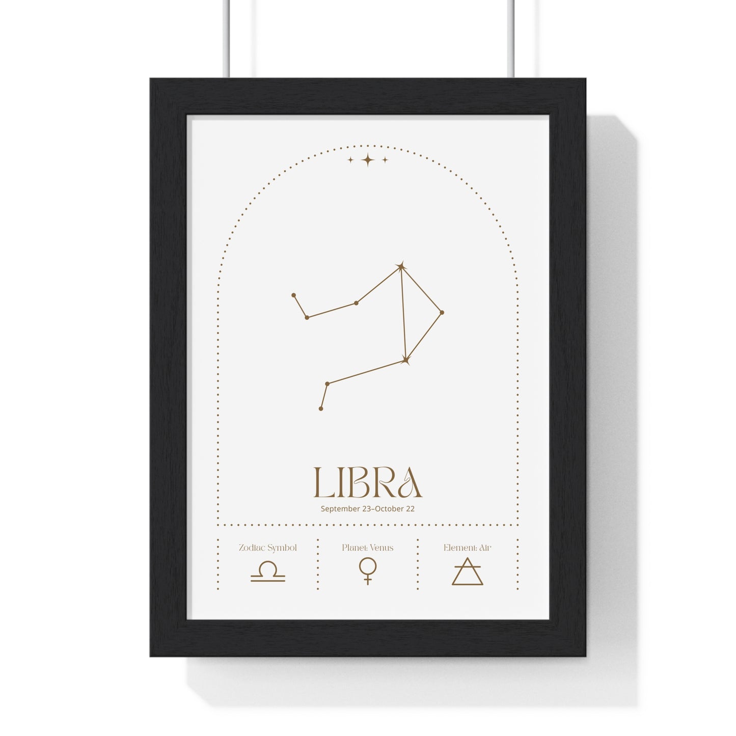 Libra Minimalist Astrology Chart Poster - Art Print