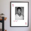 Lifestyle - Personalised Couples Playing Card Photo Print hanging on a living room wall