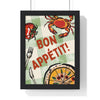 Framed Bon Appetit Kitchen Wall Art Print Food poster