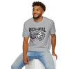 Red t-shirt with Rock and Roll Music Pun