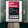 Lifestyle - Personalised Football Match Ticket Print held up in a bright room
