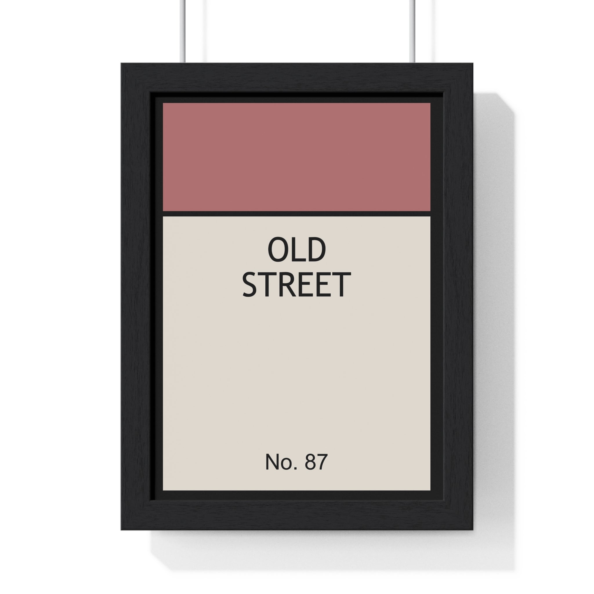Create your own street-name wall art in a Monopoly-style layout