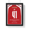 Arsenal Premier League Champions 2026 Rice 41 framed player poster