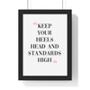 Framed Fashion Set Girl Boss Heels Quote Prints poster
