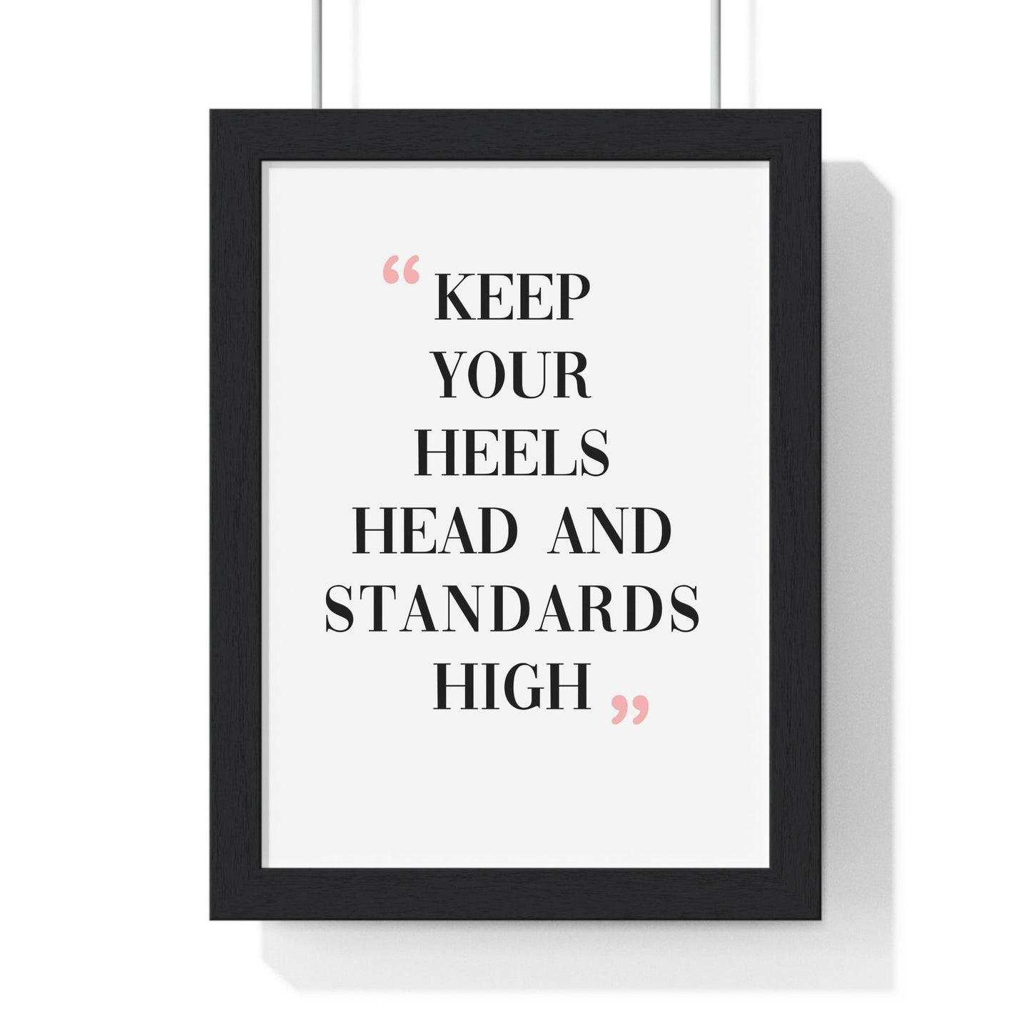 Framed Fashion Set Girl Boss Heels Quote Prints poster