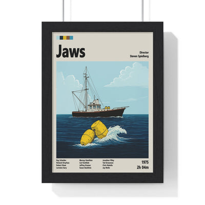 Framed Jaws 1975 Inspired movie poster