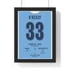 Framed Manchester City O'Reilly 33 League Cup Final Shirt - Wembley 2026 poster