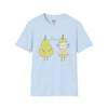 Natural t-shirt with Let's Workout Pear Gym Fruit Pun