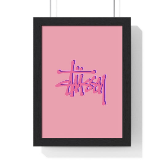 Stussy Logo Pink Poster