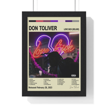 Don Toliver - ove Sick Album Cover Poster