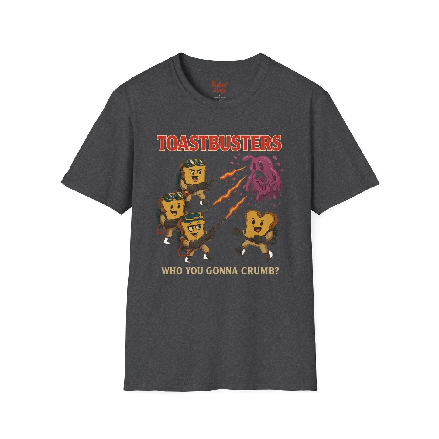 Black t-shirt with Toastbusters Ghostbusters Parody