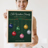 Lifestyle - Personalised Family Christmas Bauble Print held by a smiling woman