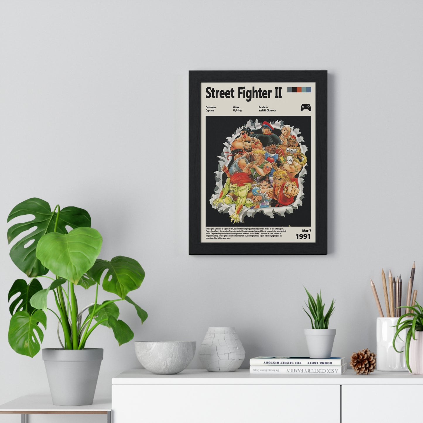 Street Fighter II 1991 - Video Game Info minimalist Poster