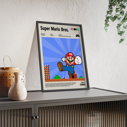 Super Mario Bros 1985 - Video Game Info minimalist Poster