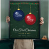 Lifestyle - Personalised First Christmas as Mr & Mrs Print held up in a bright room