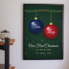 Lifestyle - Personalised First Christmas as Mr & Mrs Print hanging on a living room wall
