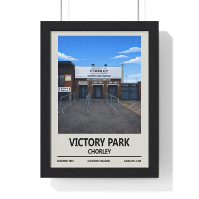Framed Victory Park Stadium Print - Chorley FC Football Ground poster