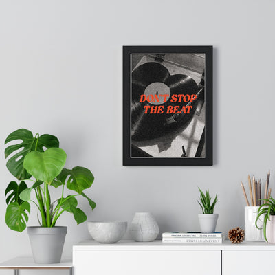 04 Vinyl Records framed poster displayed on living room wall