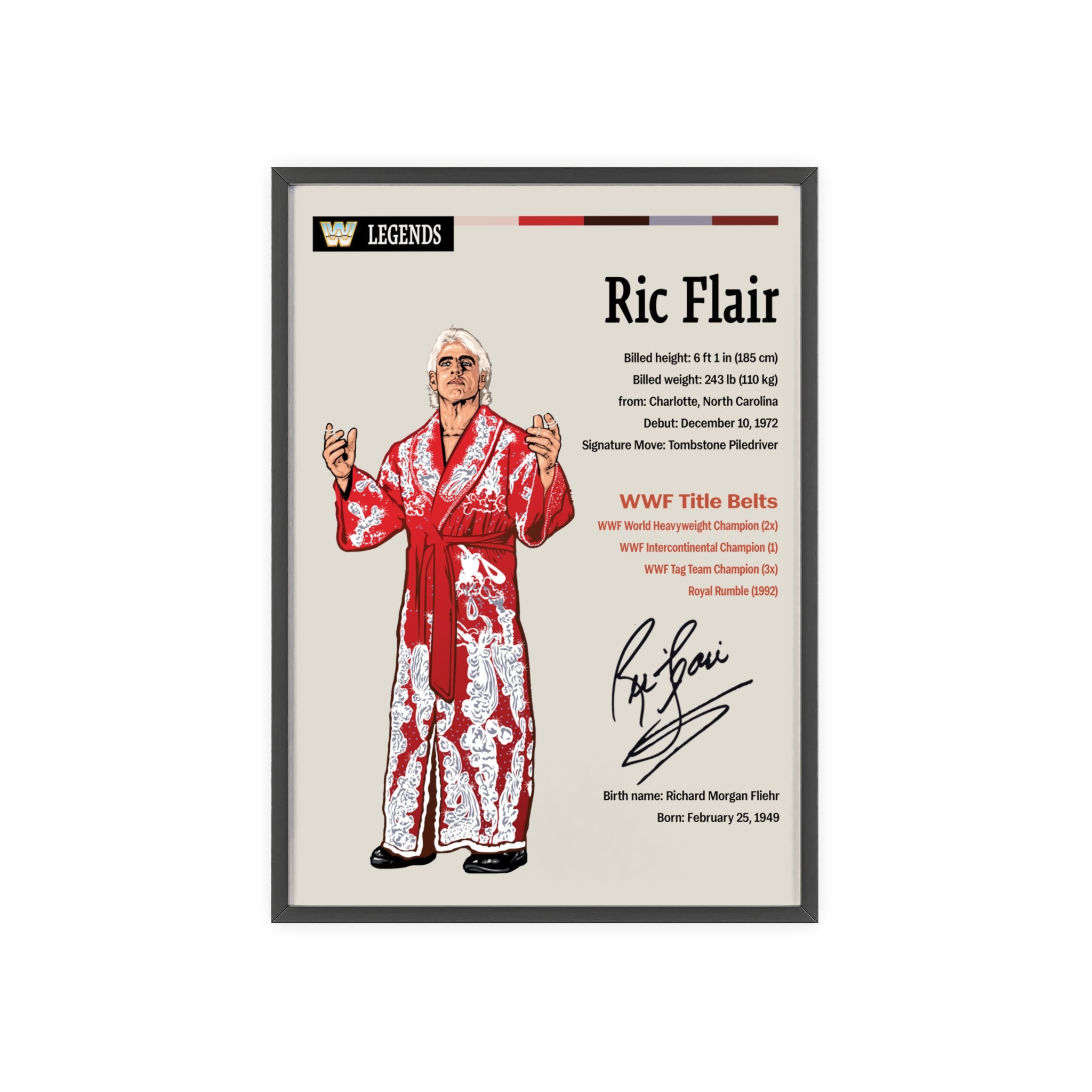 Ric Flair Wrestling Poster