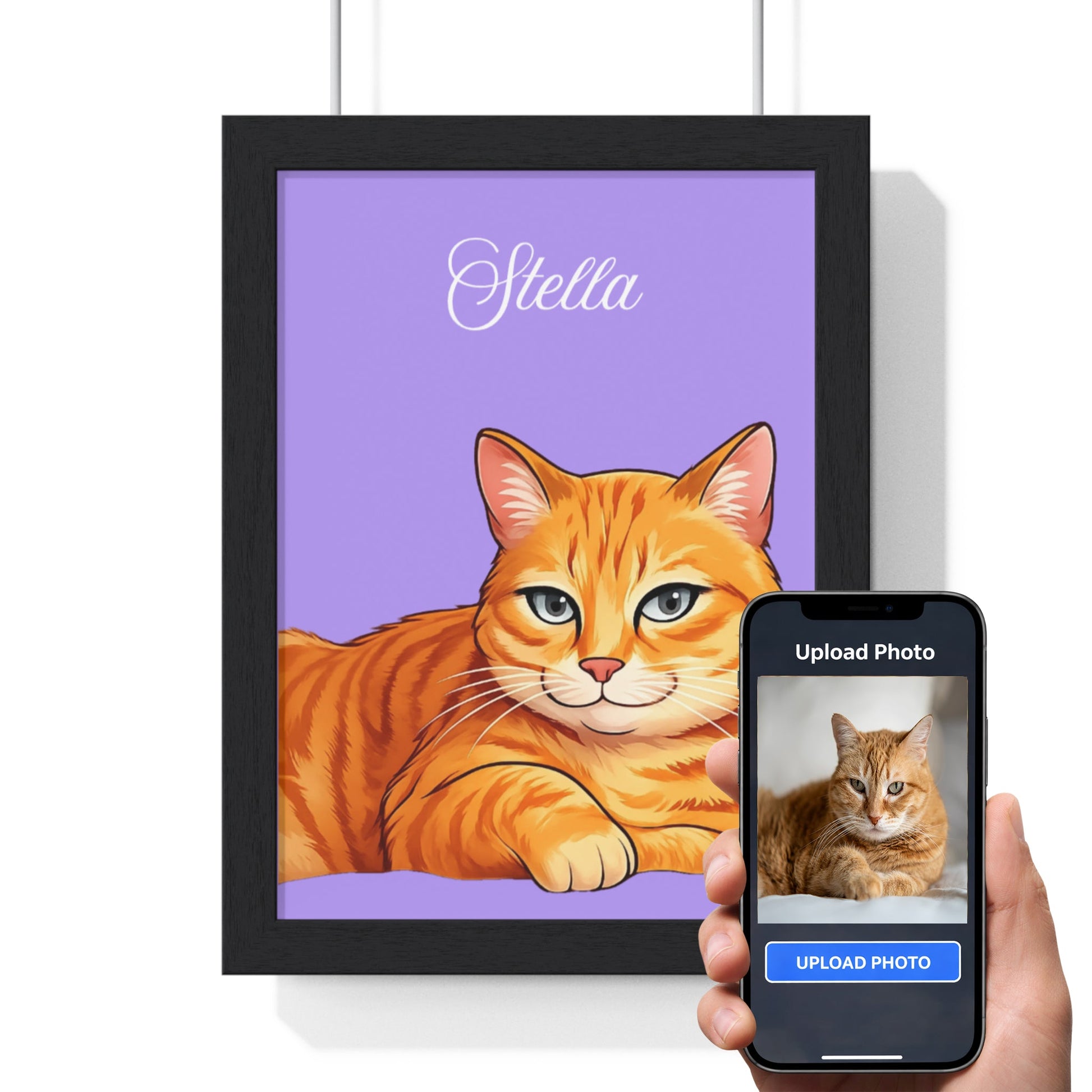 Personalised Pet Portrait Print Gift | Cartoon Cat or Dog Art poster wall art print UK home decor