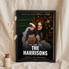 Lifestyle - Personalised Family Movie Poster leaning in a frame with dried flowers