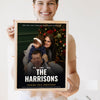 Lifestyle - Personalised Family Movie Poster held by a smiling woman