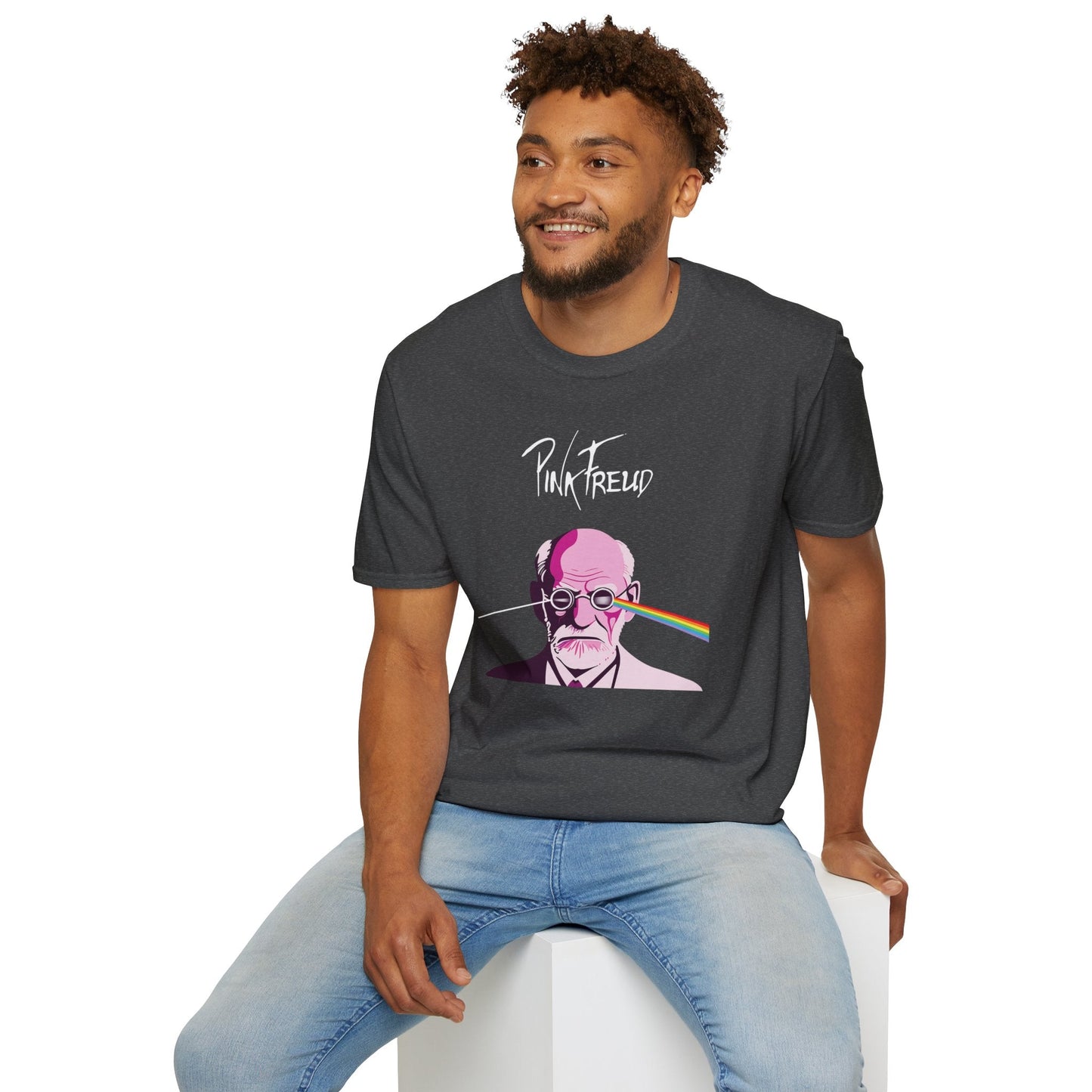 Pink t-shirt with Pink Freud Parody Pink Floyd