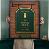 Lifestyle - Personalised Home Bar Pub Sign Print held up in a bright room