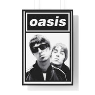 Oasis Logo Black and White Band Photo Maxi Poster Poster Kingz