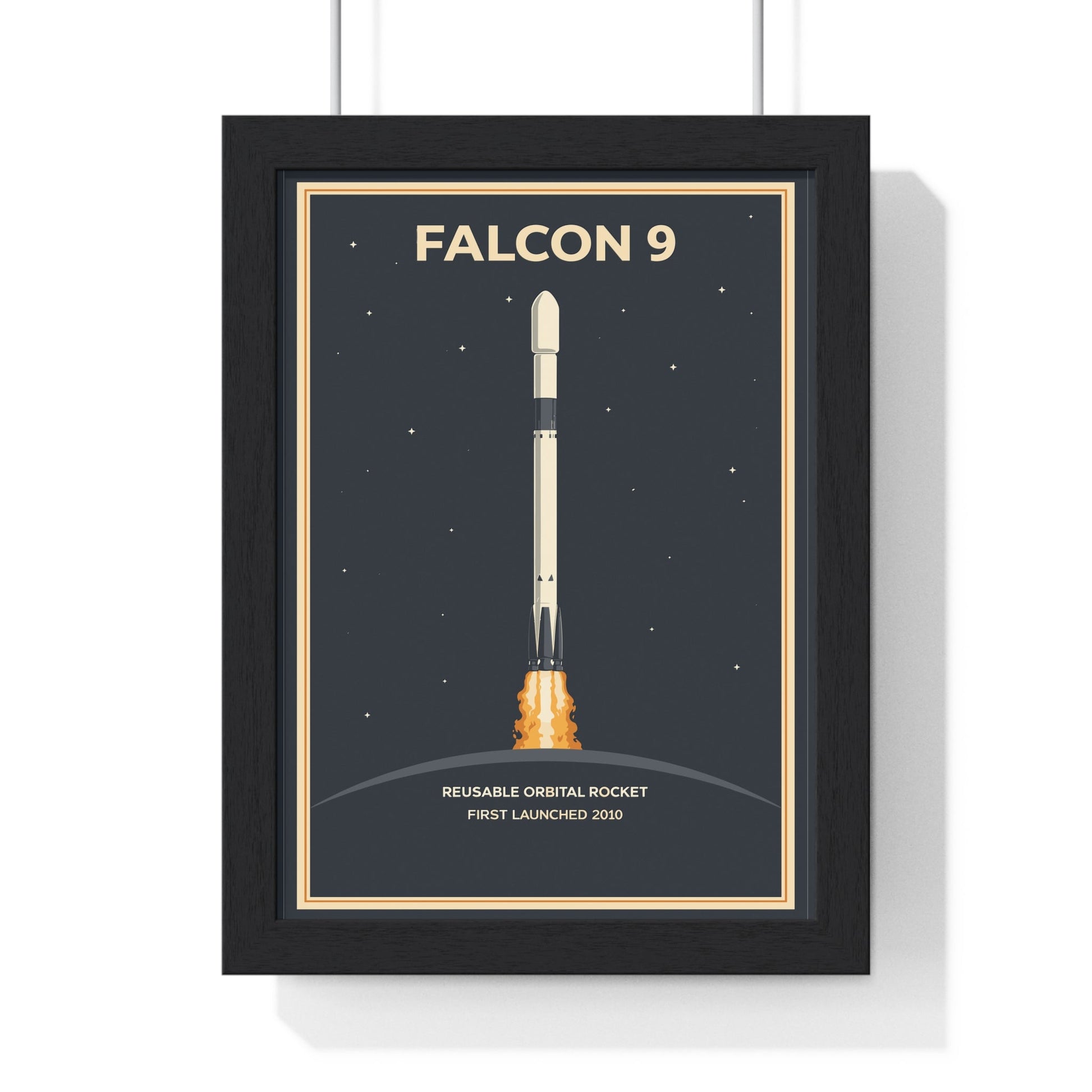 Framed Falcon 9 Rocket poster
