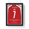 Arsenal Premier League Champions 2026 Saka 7 framed player poster