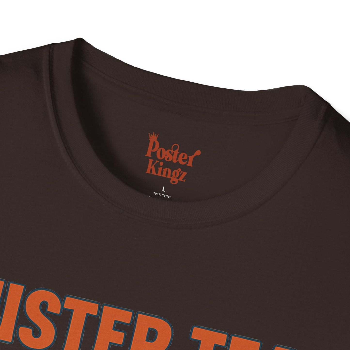 Black t-shirt with Mister Tea Pop Culture Parody