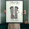 Lifestyle - Personalised Thank You Teacher Print held up in a bright room