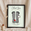 Lifestyle - Personalised Thank You Teacher Print leaning in a frame with dried flowers