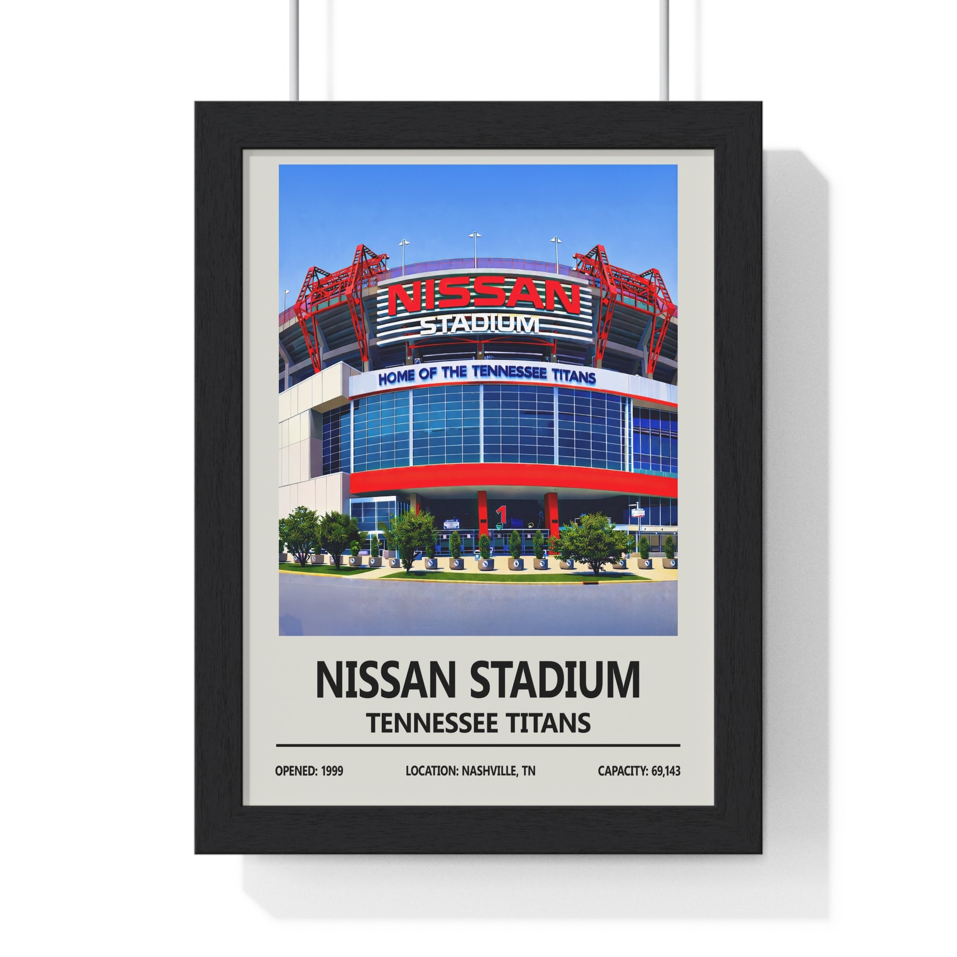 Nissan Stadium stadium print featuring the home of the Tennessee Titans