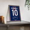Paris Saint-Germain Dembele 10 Champions League Final framed lifestyle mockup