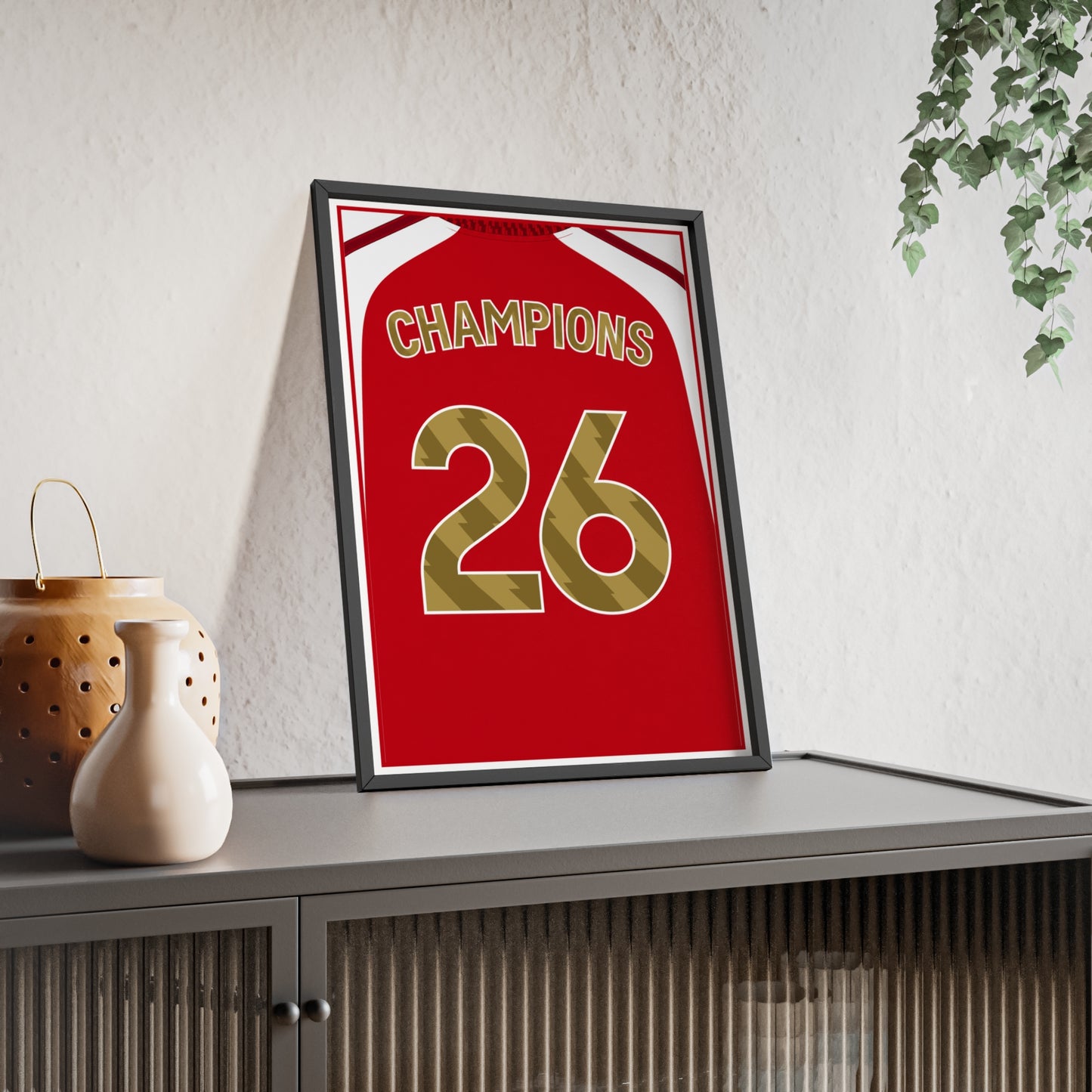 Arsenal Premier League Champions 2026 poster Champions 26 framed print