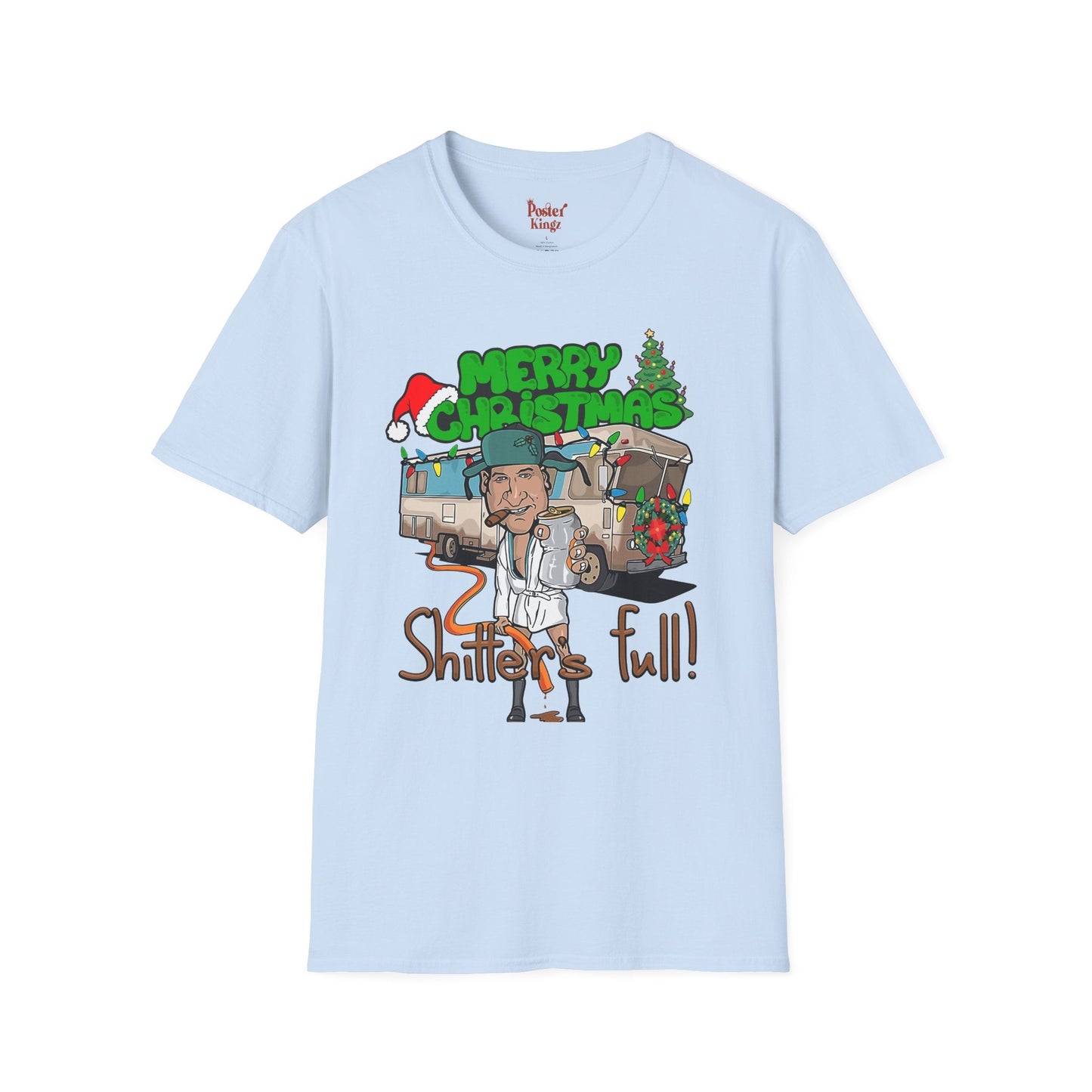 Black t-shirt with Shitter's Full Christmas Christmas Vacation Parody